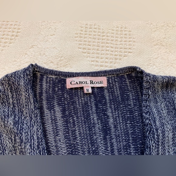 Carol Rose long dressy sweater. Navy blue and white - Picture 3 of 10